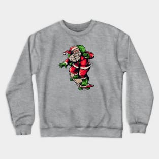 Vintage Skateboarding Santa Claus Crewneck Sweatshirt